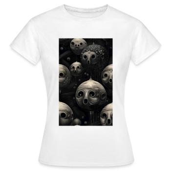 Grey sphere faces - Women's T-Shirt - white - Front - AI Model Female 172 dark (172cm)