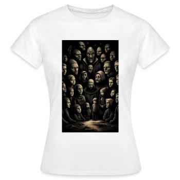 Unheimliches Großfamilientreffen - Frauen T-Shirt - Weiß - Vorne - AI Model Female 172 dark (172cm)