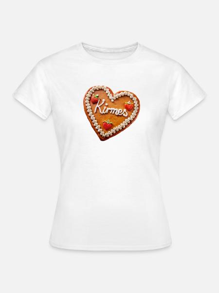 Kirmes-Lebkuchenherz - Frauen T-Shirt - Weiß