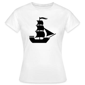 Bateau pirate - T-shirt Femme - blanc - Devant - AI Model Female 172 dark (172cm)