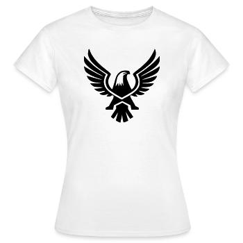 Aigle faucon symbole armoiries pictogramme vectoriel - T-shirt Femme - blanc - Devant - AI Model Female 172 dark (172cm)