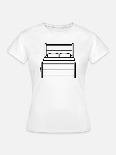 Bett - Frauen T-Shirt - Weiß