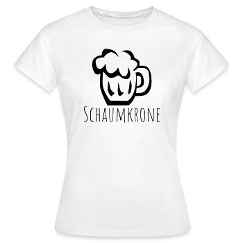 Schaumkrone - Bierkrug - Frauen T-Shirt - Weiß - Vorne - AI Model Female 172 dark (172cm)