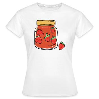 Erdbeer Marmelade - Frauen T-Shirt - Weiß - Vorne - AI Model Female 172 dark (172cm)
