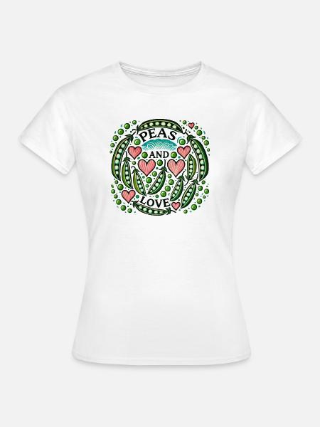 Erbsen und Liebe - Frauen T-Shirt - Weiß
