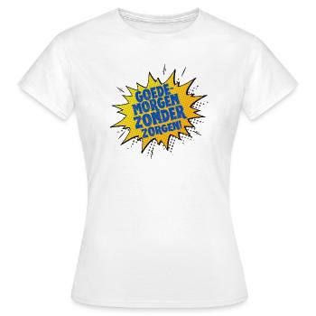 GUTEN MORGEN OHNE SORGEN - Frauen T-Shirt - Weiß - Vorne - AI Model Female 172 dark (172cm)