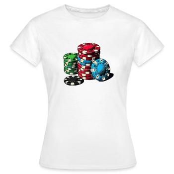 Poker - Frauen T-Shirt - Weiß - Vorne - AI Model Female 172 dark (172cm)