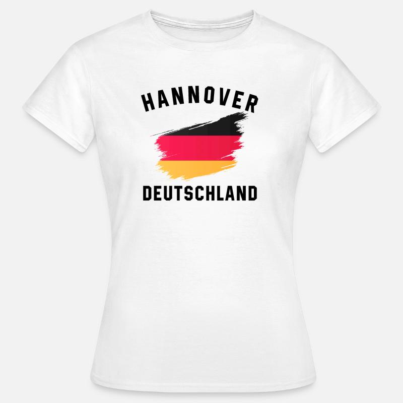 Germany Flag - Creative Brush Stroke Design - Women's T-Shirt - white