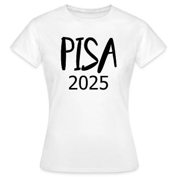 Pise 2025 - T-shirt Femme - blanc - Devant - AI Model Female 172 dark (172cm)