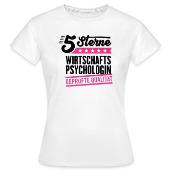 5Sterne Wirtschaftspsychologin - Frauen T-Shirt - Weiß - Vorne - AI Model Female 172 dark (172cm)