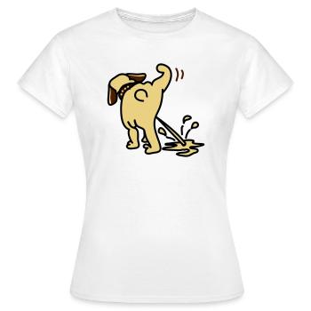 pinkelhund - T-shirt Femme - blanc - Devant - AI Model Female 172 dark (172cm)