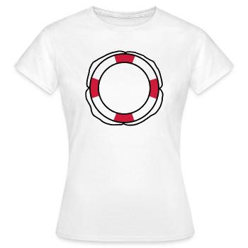 Bouée de sauvetage - V2 - T-shirt Femme - blanc - Devant - AI Model Female 172 dark (172cm)