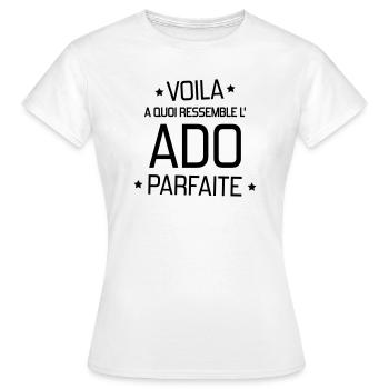 Teenager / Jugendliche / Jugendlicher / Kind - Frauen T-Shirt - Weiß - Vorne - AI Model Female 172 dark (172cm)