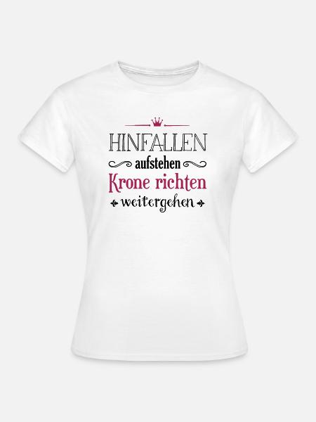 Krone richten 2 farbig - Frauen T-Shirt - Weiß