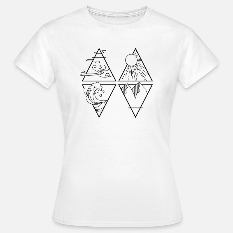 4 Elemente - Frauen T-Shirt - Weiß