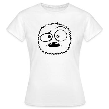 Visage sceptique monstre poilu - T-shirt Femme - blanc - Devant - AI Model Female 172 dark (172cm)