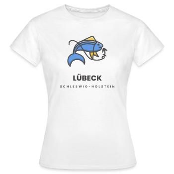 Lübeck Schleswig Holstein - Frauen T-Shirt - Weiß - Vorne - AI Model Female 172 dark (172cm)
