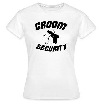 Sécurité du marié - T-shirt Femme - blanc - Devant - AI Model Female 172 dark (172cm)