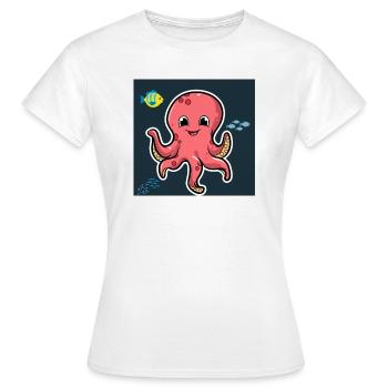 Kleiner Oktapus im Atlantik - Frauen T-Shirt - Weiß - Vorne - AI Model Female 172 dark (172cm)