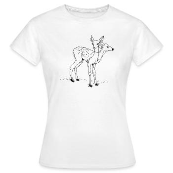 Biche mutante - T-shirt Femme - blanc - Devant - AI Model Female 172 dark (172cm)