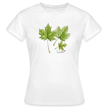 Feuilles d’érable - T-shirt Femme - blanc - Devant - AI Model Female 172 dark (172cm)