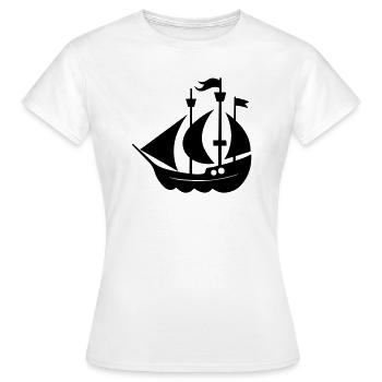 Bateau pirate - T-shirt Femme - blanc - Devant - AI Model Female 172 dark (172cm)