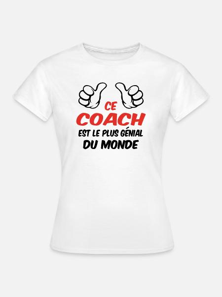 BESTER COACH - Frauen T-Shirt - Weiß