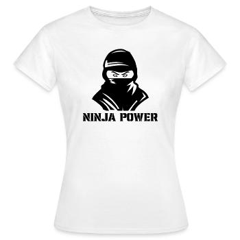 Puissance ninja - T-shirt Femme - blanc - Devant - AI Model Female 172 dark (172cm)