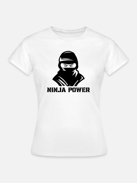 ninja power - Frauen T-Shirt - Weiß