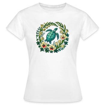Tortue marine - T-shirt Femme - blanc - Devant - AI Model Female 172 dark (172cm)