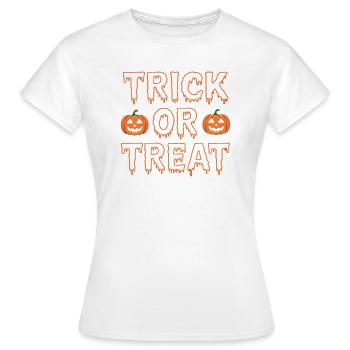 Trick or Treat - Frauen T-Shirt - Weiß - Vorne - AI Model Female 172 dark (172cm)