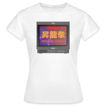 Retrogaming - Dragon Punch - Frauen T-Shirt - Weiß - Vorne - AI Model Female 172 dark (172cm)