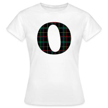 Monogramme o tartan écossais - T-shirt Femme - blanc - Devant - AI Model Female 172 dark (172cm)