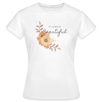 Fleur - T-shirt Femme - blanc - Devant - AI Model Female 172 dark (172cm)