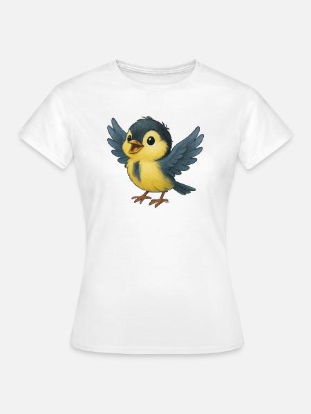 Süße kleine Meise - Frauen T-Shirt - Weiß