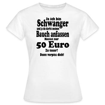 Schwanger Schwangerschaft Sprüche baby mama bauch - Frauen T-Shirt - Weiß - Vorne - AI Model Female 172 dark (172cm)