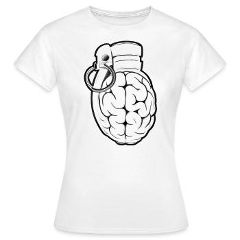 Brain Power Brain Storming Brain Storm - Women's T-Shirt - white - Front - AI Model Female 172 dark (172cm)