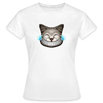 EMOTIONS CATBURST LACHEN - Frauen T-Shirt - Weiß - Vorne - AI Model Female 172 dark (172cm)