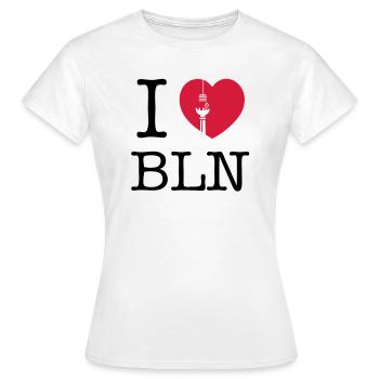 I HEART BERLIN - J'AIME BERLIN - TOUR - TV - T-shirt Femme - blanc - Devant - AI Model Female 172 dark (172cm)