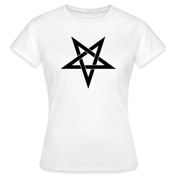 Pentagramm - Frauen T-Shirt - Weiß - Vorne - AI Model Female 172 dark (172cm)