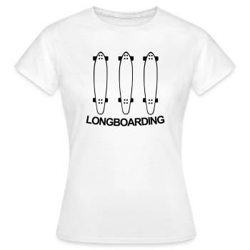 Longboard,longboarder,longboard, planche à roulett - T-shirt Femme - blanc - Devant - AI Model Female 172 dark (172cm)