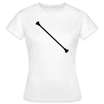 baton de twirling Twirling bâton - T-shirt Femme - blanc - Devant - AI Model Female 172 dark (172cm)