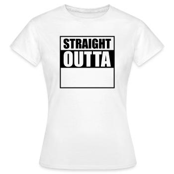 straight outta design - Frauen T-Shirt - Weiß - Vorne - AI Model Female 172 dark (172cm)