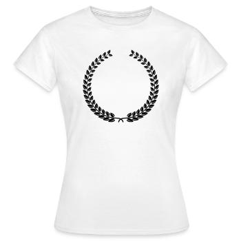 icône de couronne de laurier - T-shirt Femme - blanc - Devant - AI Model Female 172 dark (172cm)