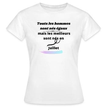 Mon Mois - T-shirt Femme - blanc - Devant - AI Model Female 172 dark (172cm)