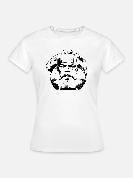 Marx Kopf schwarz - Frauen T-Shirt - Weiß