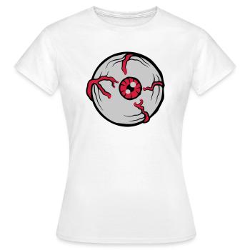 Big Crazy Horror Eye - Women's T-Shirt - white - Front - AI Model Female 172 dark (172cm)