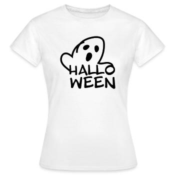 Hello Halloween - gespenstisch - Frauen T-Shirt - Weiß - Vorne - AI Model Female 172 dark (172cm)