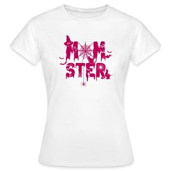 Momster - Mama Monster Mutter Halloween Kostüm - Frauen T-Shirt - Weiß - Vorne - AI Model Female 172 dark (172cm)