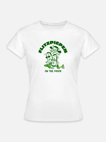 Flitzpiepen on move - Grün - Frauen T-Shirt - Weiß